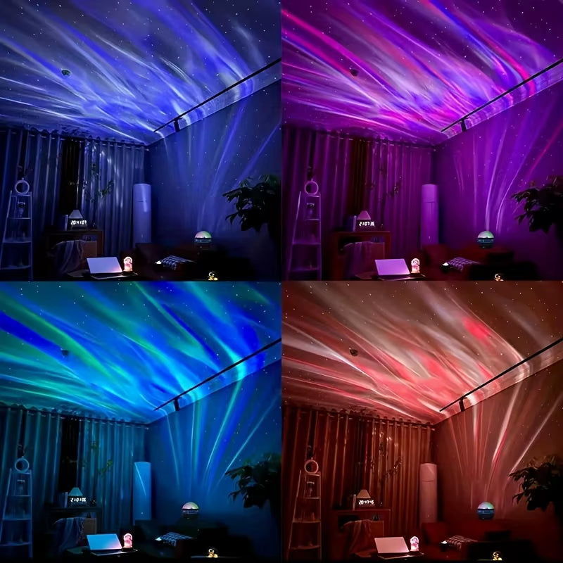 Proyector Galaxy USB con Efecto Aurora RGB – Luces Nocturnas 5V Transforma tu habitación en un espectáculo de luces con este proyector Galaxy que rota automáticamente y responde al sonido. Ideal para cine en casa, decoración de habitaciones o fiestas, incluye control remoto y compatibilidad DMX para una experiencia totalmente personalizada.