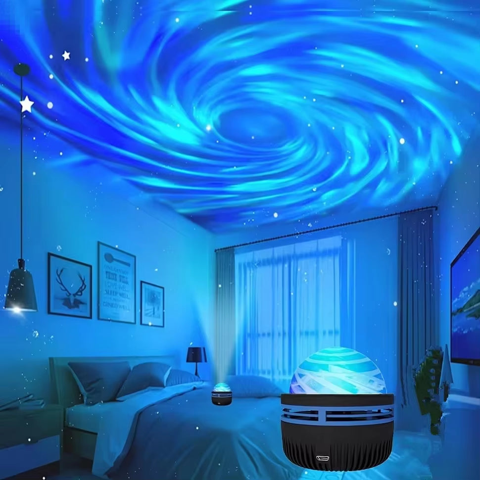 Proyector Galaxy LED – Cielo Estrellado y Aurora RGB, Luz Nocturna para Dormitorio