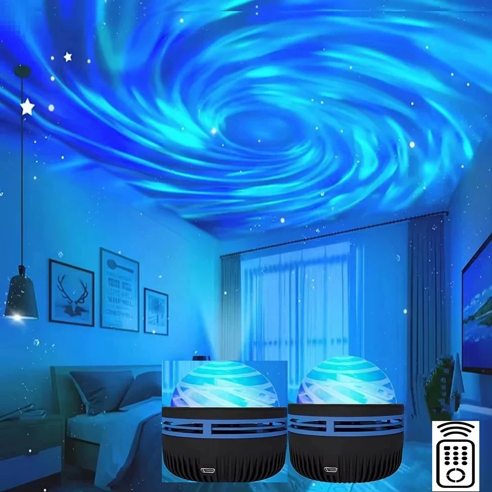 Proyector Galaxy LED – Cielo Estrellado y Aurora RGB, Luz Nocturna para Dormitorio