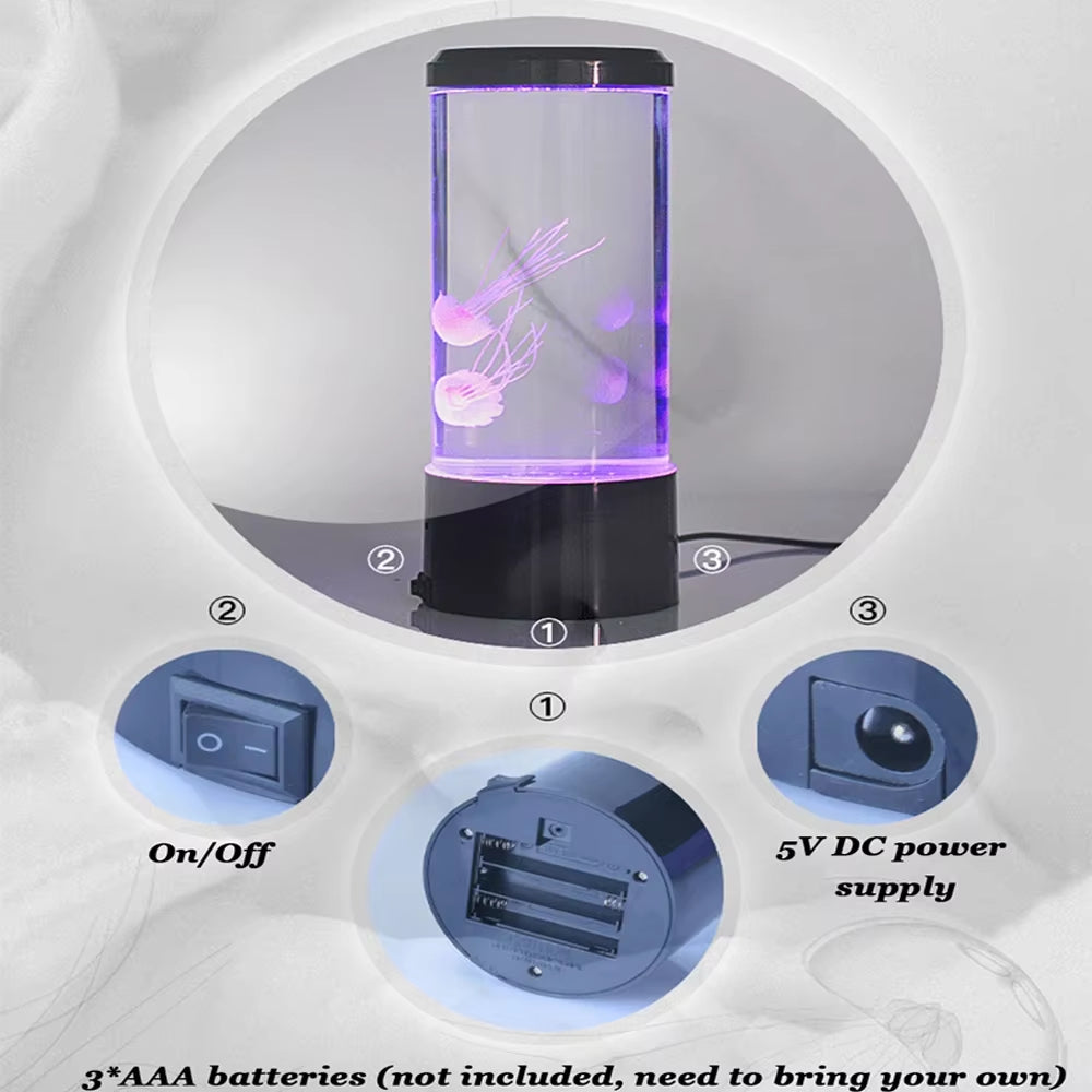 Lámpara LED Medusa con Control Remoto | Luz de Acuario Decorativa con Cambio de Color (8 Colores) | Luz Nocturna para el Hogar