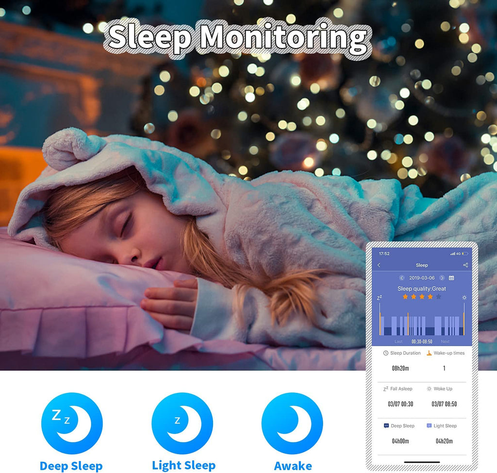 Reloj Inteligente Fitness para Niños y Jóvenes | Smartwatch Deportivo con Podómetro, 11 Modos Sport, Resistente al Agua IP68